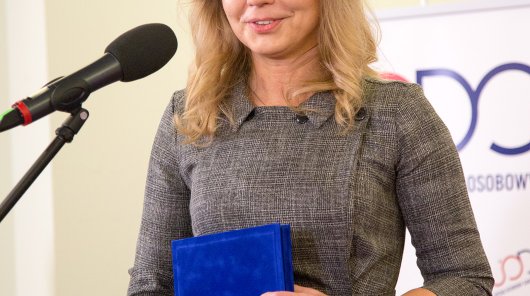 Anna Lewandowska podczas przemówienia 