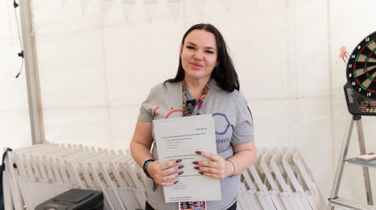 Zdjęcie przedstawia przedstawicieli UODO podczas 31. Pol'and'Rock Festivalu