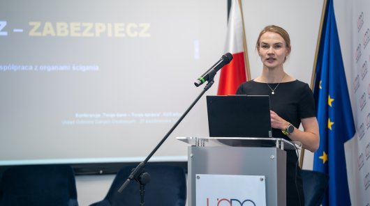 zdjęcie z konferencji „Uczeń, dane osobowe, technologia. Jak budować bezpieczną i odporną cyfrowo szkołę?,” która odbyła się 27 i 28 października 2026 r.
